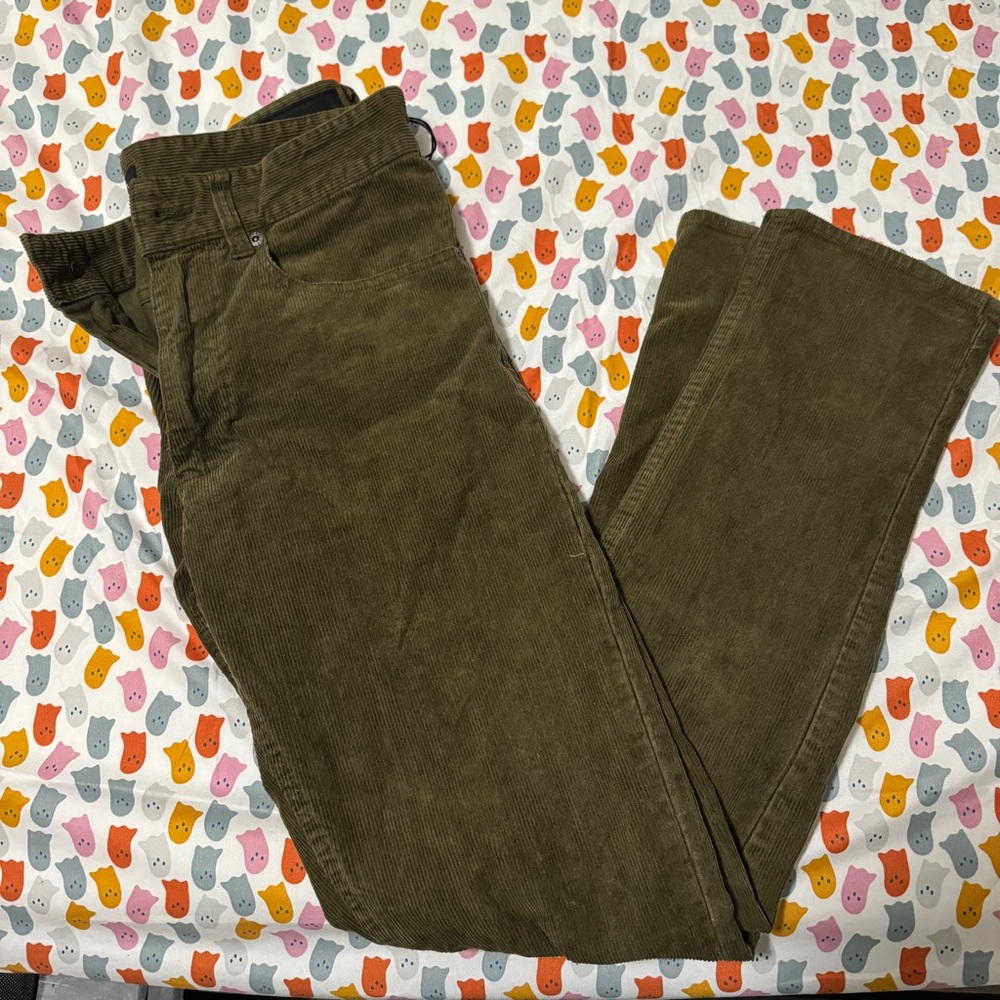 Men's Olive Corduroy Pants